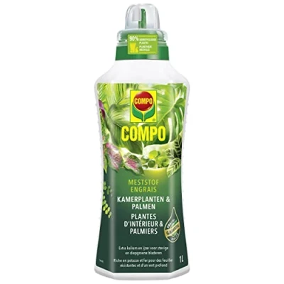 Afbeelding van COMPO Vloeibare Meststof Kamerplanten en Palmen voor stevige planten diepgroene bladeren fles 1 L