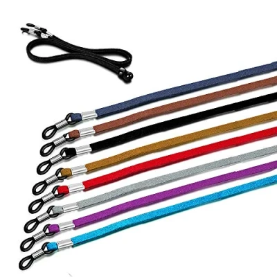 Afbeelding van Jurxy 8 stuks brillenkoord van leer, voor dames, heren, brillenkoord, PU touw, brilbanden zonnebril, leesbril, veiligheidsbril