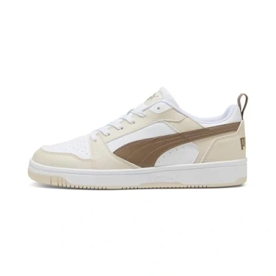 Afbeelding van Puma Rebound V6 Low sneakers wit/lichtbruin/ecru
