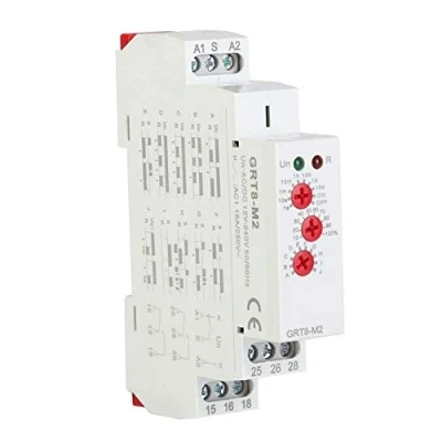 Afbeelding van KSTE GRT8 M2 Multifunctioneel tijdvertragingsrelais met 10 functies op DIN rail, AC/DC, 12 V 240