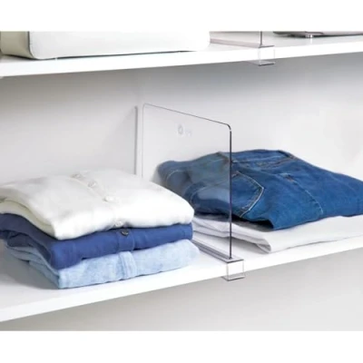 Afbeelding van Plankverdeler iDesign The Home Edit Transparant (30,2 x 3,2 cm)