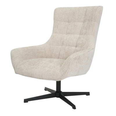 Afbeelding van Livingfurn Naomi draaifauteuil taupe Stof