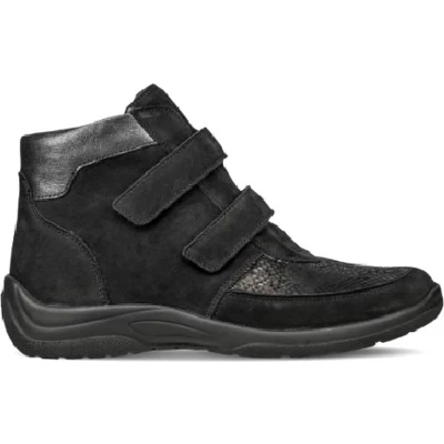 Afbeelding van Waldlaufer Orthotritt Klittenbandschoen 312H81 316 001 Zwart Stretch Wijdte H