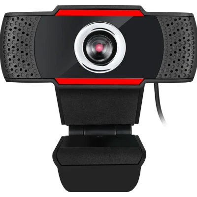 Afbeelding van Adesso CyberTrack H3 Webcam 720p HD Met Microfoon Plug &amp; Play Zwart/rood Auto Focus Lens Verstelbaar Voor Windows, Mac en Android 1.3 mega pixel