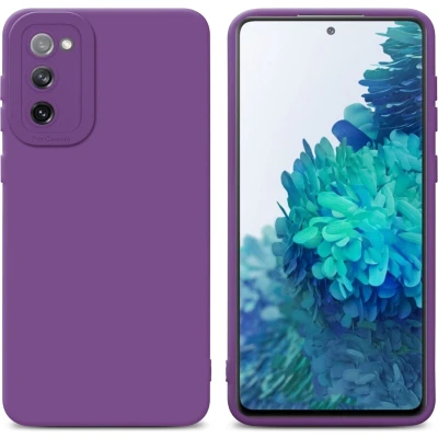 Afbeelding van Cadorabo Hoesje geschikt voor Samsung Galaxy S20 FE in Fluid MAT PAARS Beschermhoes gemaakt van flexibel TPU silicone Cover Case