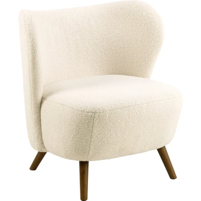 Afbeelding van Fauteuil Hatting in witte teddy stof