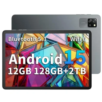 Afbeelding van Blackview Tab60 WiFi Tablet 10 inch, PC Android 14, 12 GB (4 + 8 uitbreiding) RAM 128 ROM (2TB TF), Octa Core 6, 1280 x 800 HD, Widevine L1, 5100mAh, Dual Camera 5MP 8MP, BT 5.2,