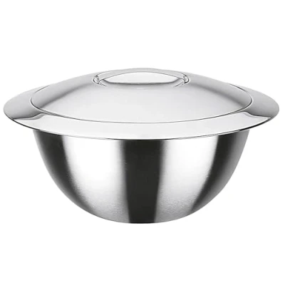 Afbeelding van GSW Stahlwaren GmbH Thermo mengkom met deksel, 22 x 12,5 cm, 3,2 l, roestvrij staal, zilver, 30 cm