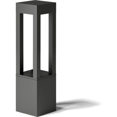 Afbeelding van Arcchio LED buitenlamp 1licht drukgegoten aluminium, glas H: 60 cm donkergrijs Inclusief lichtbron