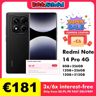 Afbeelding van Xiaomi Redmi Note 14 Pro 4G 8Gb/256Gb 12Gb/256Gb 12Gb/512Gb Nfc Globale Versie Mobiele Telefoon