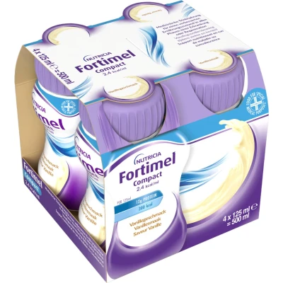 Afbeelding van Fortimel Compact Vanille Flesjes 4x125ml