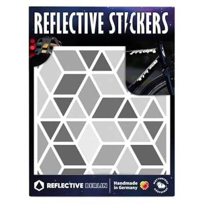 Afbeelding van Reflective Berlin Unisex volwassenen Shapes reflecterende stickers, Diamonds Grey, eenheidsmaat