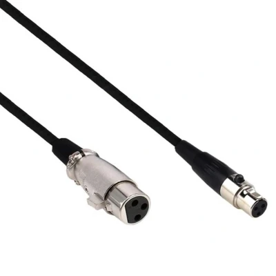 Afbeelding van Mini XLR (v) audiokabel / zwart 1,5 meter