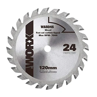 Afbeelding van WORX Cirkelzaagblad Ø 120x9 mm WA5046, 24 tanden