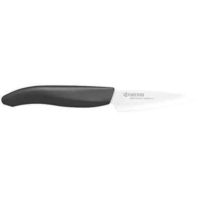 Afbeelding van Kyocera FK 075 WH BK BIO schilmes, 7,5 cm, bioplastisch handvat, scherp zirkonia lemmet, handgeslepen, licht, niet corrosief, zonder smaakoverdracht