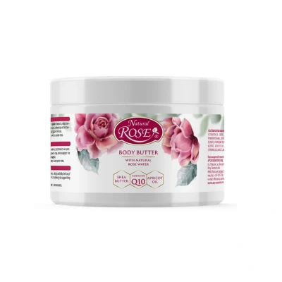 Afbeelding van Natuurlijke zijdezachte body boter met rozen olie Q10 en Vitamine A 350ml
