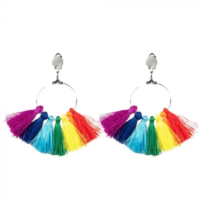 Afbeelding van Clip oorbellen regenboog