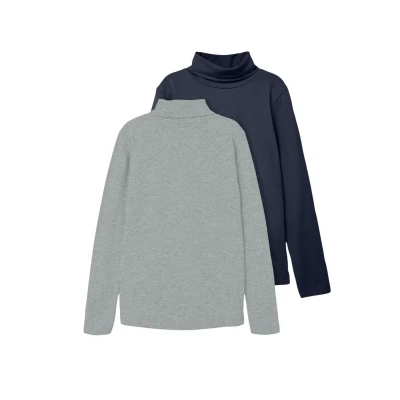 Afbeelding van Name it Nknviggo SLIM Unisex 2 PACK Longsleeve voor kinderen, Maat: 116, Dark sapphire