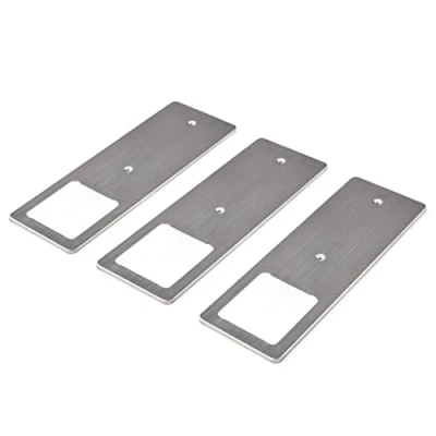Afbeelding van kalb LED under cabinet armaturen roestvrij staal geborsteld 5W zeer platte keuken armatuur met touch dimming functie inbouwspot, selectie:Set van 3 neutraal wit
