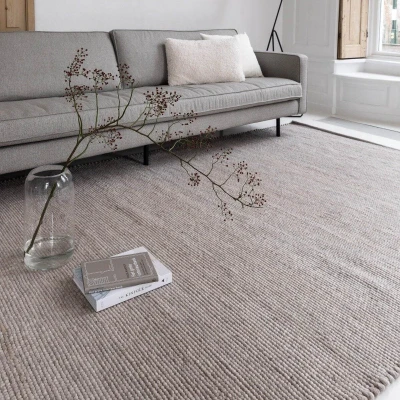 Afbeelding van Interieur05 Wollen Vloerkleed Grijs/Beige Vik 140 x 200 cm