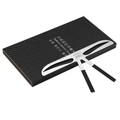 Afbeelding van Drie punten positionering wenkbrauwliniaal, praktische doe het wenkbrauwvormsjabloon met liniaal, wenkbrauwmeetinstrument Semi permanente make upaccessoires (5 #)