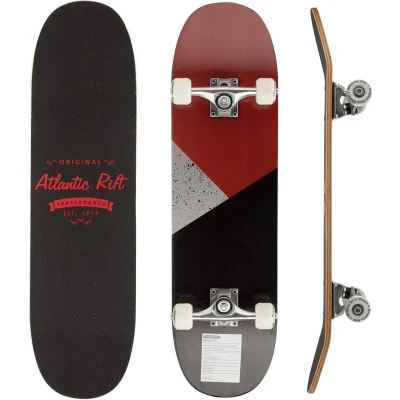 Afbeelding van Skateboard Grijs &quot;&quot;Atlantic Rift Design&quot;&quot; , ABEC 9 lagers, PU dempers, wielen