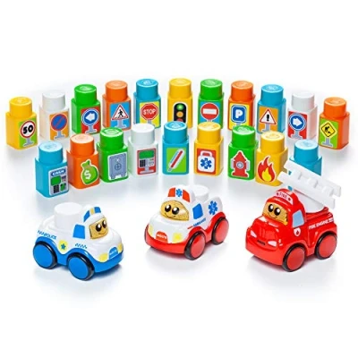 Afbeelding van Molto Blocks Set + 3 auto&#039;s groot wandtapijt