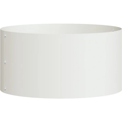 Afbeelding van vidaXL Grote Witte Metalen Pot Wit Metaal Groot Plantenbakken