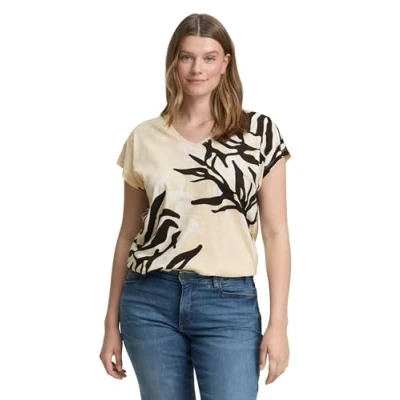 Afbeelding van TOM Tailor PLUS SIZE Tshirt print, Dames, Maat: 48, Champagne