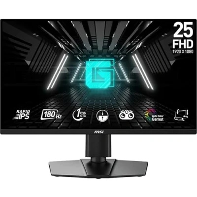 Afbeelding van MSI G255PFDE E2 24,5 inch FHD Gaming Monitor 1920x1080 Rapid IPS paneel, 180Hz/1ms (GtG), 99% sRGB, Adaptive Sync DP 1.2a, HDMI 2.0b CEC