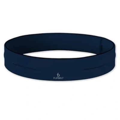 Afbeelding van FlipBelt Klassieke hardloopriem, hardloopheuptasje voor dames en heren, niet schurende taillebandpakket telefoon, vochtafvoerende opbergriem, USA Company, Middernacht Blauw, XS
