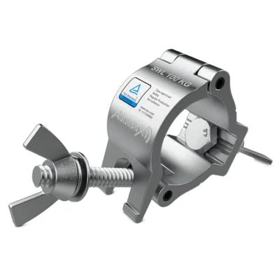 Afbeelding van Audibax ACP 4852100S bevestigingsklem met een diameter van 48 tot 52 mm bevestigingshaak maximale belasting 100 kg tang voor podiumverlichting bevestiging de