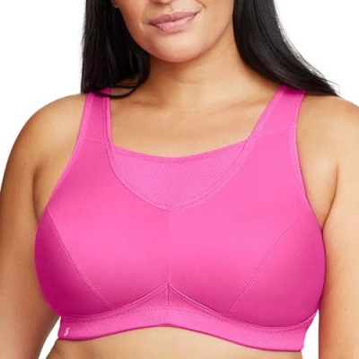 Afbeelding van Glamorise Sportbeha voor dames, met perfecte ondersteuning, roze violet, 90C