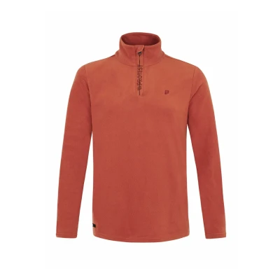Afbeelding van Skipully Protest Men PERFECTO 1/4 Zip Top Brick Orange XXXL