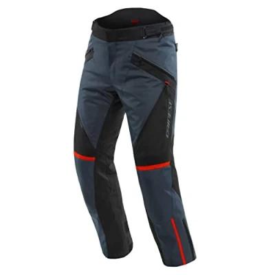 Afbeelding van Dainese Tempest 3 D Dry Broek, broek voor heren, motorfietstochten, waterdicht membraan, uitneembare thermische binnenvoering, beschermers op de knieën, ebbenhout/zwart/lava rood, 64