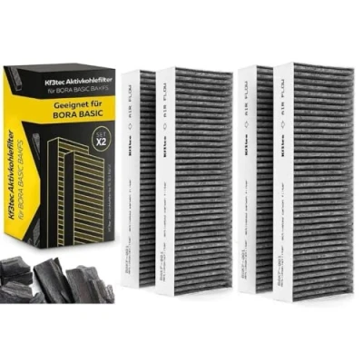 Afbeelding van KF3TEC® Actieve koolfilterset voor Bora Basic BAKFS (4 filters) en BIU/BHU/BFIU afzuigkappen/maximaal 2 stuks per klant pack