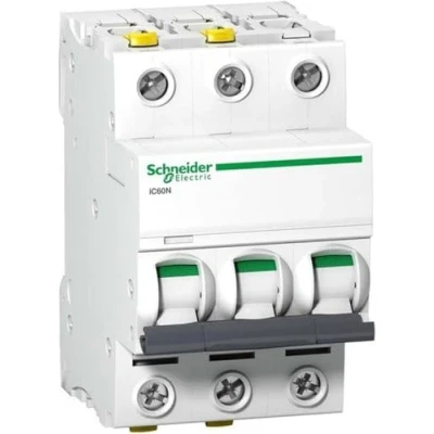 Afbeelding van Schneider Electric A9F03325 stroomonderbreker ACTI9 IC60N 3P 25A B, wit
