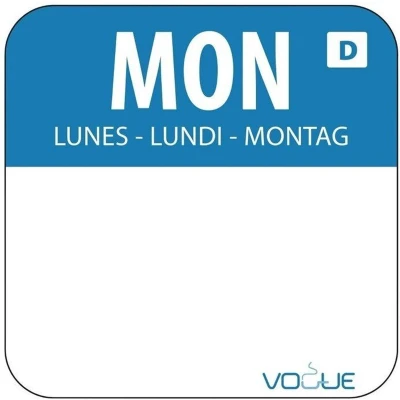 Afbeelding van Oplosbare Voedseletiketten Kleurcode Maandag Vogue U777