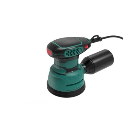 Afbeelding van SORAKO excentrische schuurmachine, 350 W, 125 mm 6 snelheden, 16 stuks schuurpapier, met stofverzameling en snelremfunctie, geschikt voor het slijpen, polijsten van hout,