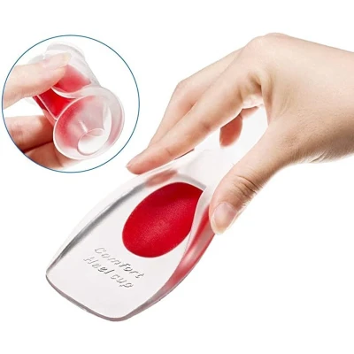 Afbeelding van Hiel Zooltjes Hielspoor Hielbescherming Inlegzool Gelzolen Hielspoorzooltjes Hielpijn 1 paar Roze/Rood One size CHPN