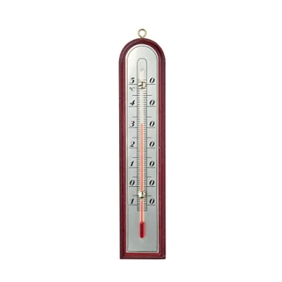Afbeelding van Thermometer voor binnen en buiten van natuurhout Velamp