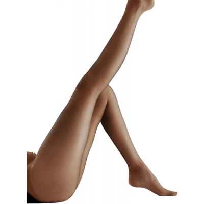 Afbeelding van Pretty Polly Panty Nylons Glans Katoenen Kruisje 10 Den. Medium 38/42 Zwart
