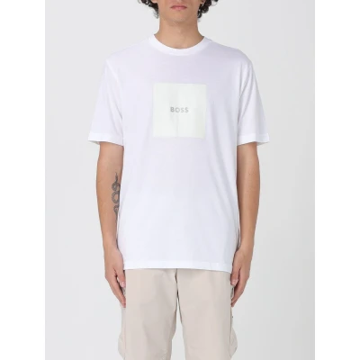 Afbeelding van BOSS TEE LOGO Tshirt print, Heren, Maat: Medium, White