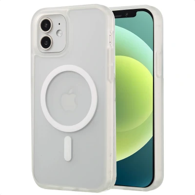 Afbeelding van Apple iPhone 12 MagSafe Hoesje Kunststof imoshion Hardcase/Backcover Wit Telefoonhoesje