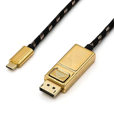 Afbeelding van USB C naar DisplayPort kabel Roline 1 meter (4K@60Hz, Verguld)