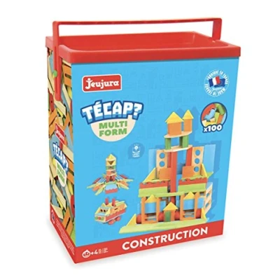 Afbeelding van JeuJura jeujuraj8344 Triangle Rectangle Multi vorm &quot;Tecap&quot; baksteen en blok speelgoed (100)