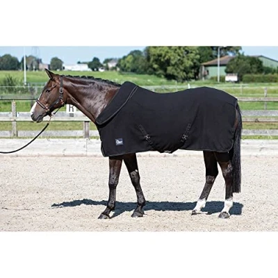 Afbeelding van Harry&#039;s Horse Fleecedeken met Oprolbare Nek 185 Zwart