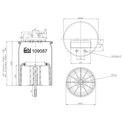 Afbeelding van Febi Bilstein Veerbalg 109087
