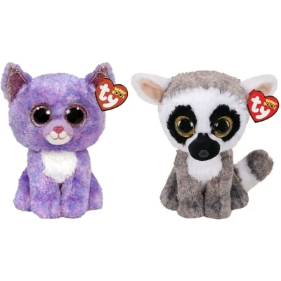Afbeelding van Ty Knuffel Beanie Buddy Cassidy Cat &amp; Linus Lemur
