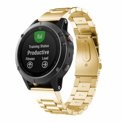 Afbeelding van Stalen schakelband Goud Garmin Fenix 7S / 6S 5S &amp; Instinct 2s